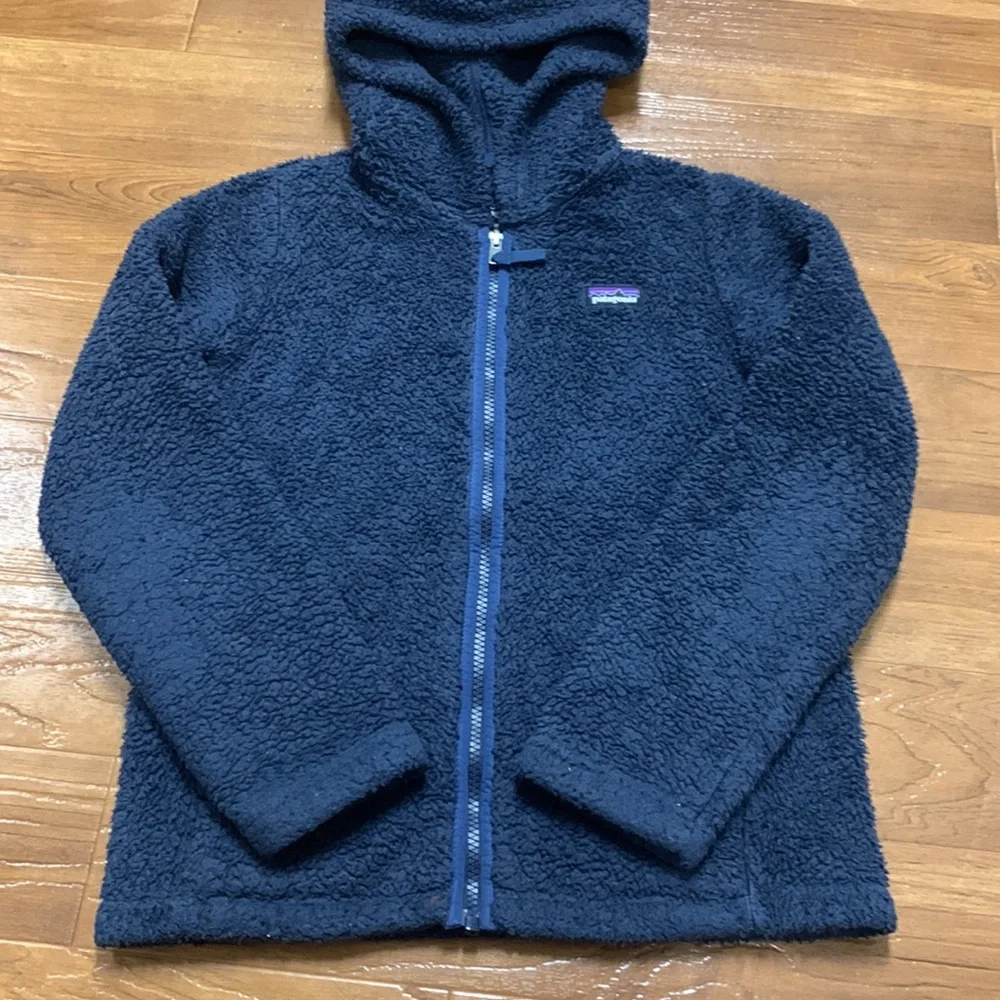 Patagonia Kids Navy Fleece Zip Hoodie